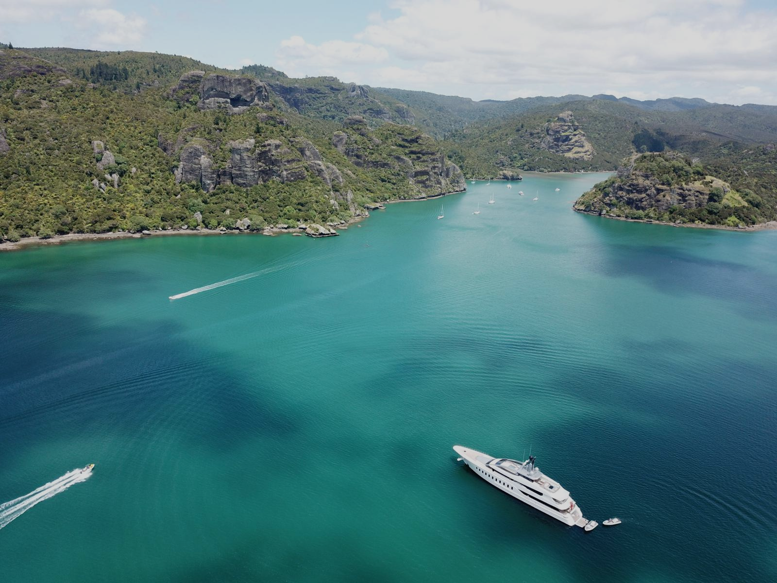yachts at sea